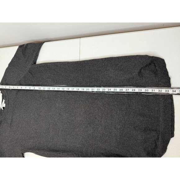 Halston Sweater Womens Tunic Knit Top Gray Size M Long Sleeve Casual Fall Winter - Picture 10 of 11